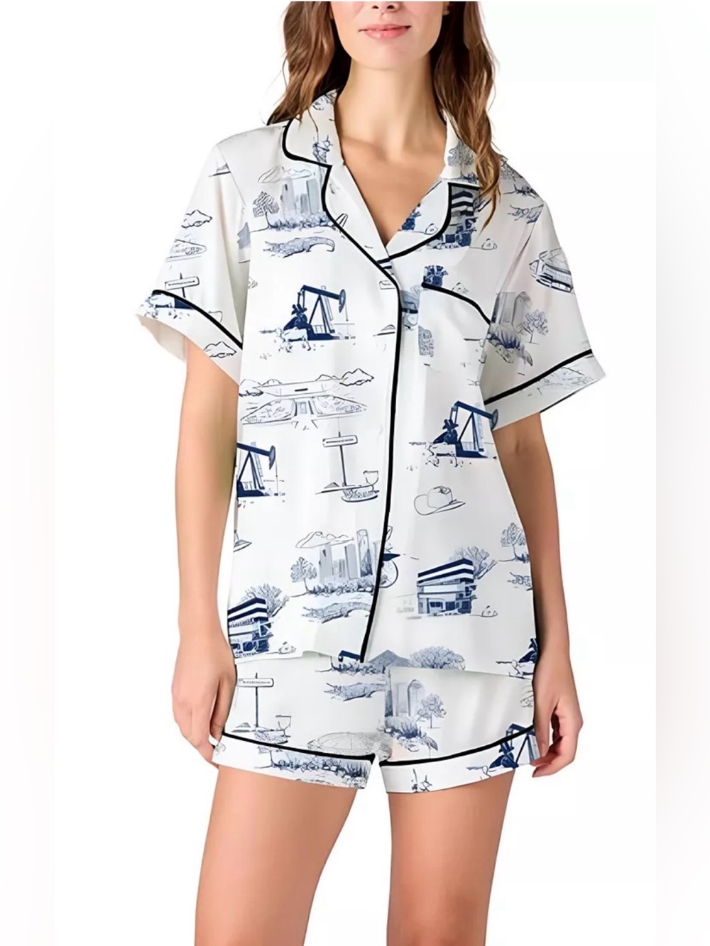 KATIE KIME Houston Toile Pajama Set - Medium